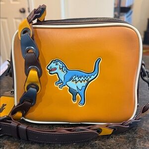 RARE Coach 1941 Emb Rexy Dylan Dinosaur Crossbody Bag- Kisslock Inside